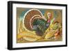 Turkey with Fruits-null-Framed Art Print