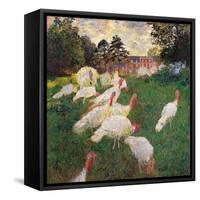 Turkeys-Claude Monet-Framed Stretched Canvas