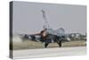 Turkish Air Force F-16 Preparing for Takeoff-Stocktrek Images-Stretched Canvas