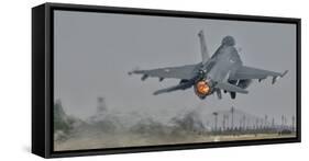 Turkish Air Force F-16 Taking Off During Exercise Anatolian Eagle-Stocktrek Images-Framed Stretched Canvas