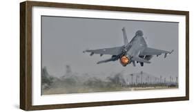 Turkish Air Force F-16 Taking Off During Exercise Anatolian Eagle-Stocktrek Images-Framed Photographic Print