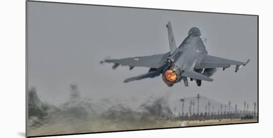 Turkish Air Force F-16 Taking Off During Exercise Anatolian Eagle-Stocktrek Images-Mounted Photographic Print