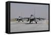 Turkish Air Force F-16C-D Aircraft Taxiing on the Runway-Stocktrek Images-Framed Stretched Canvas