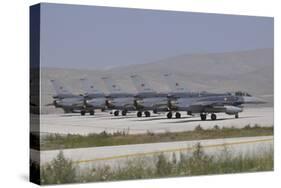 Turkish Air Force F-16C-D Block 52+ Aircraft at Konya Air Base, Turkey-Stocktrek Images-Stretched Canvas