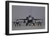 Turkish Air Force F-16C-D Block 52+ Aircraft Taxiing on the Runway-Stocktrek Images-Framed Photographic Print