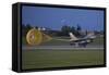 Turkish Air Force F-16D Landing with Parachute Deployed-null-Framed Stretched Canvas