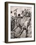Turkish and British Soldiers in Hand to Hand Combat on the Gallipoli Peninsula Turkey 1915, from…-English School-Framed Giclee Print