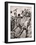 Turkish and British Soldiers in Hand to Hand Combat on the Gallipoli Peninsula Turkey 1915, from…-English School-Framed Giclee Print