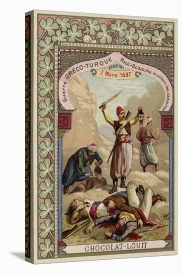Turkish Bashi-Bazouks Mutilating Greek Corpses, Akrotiri, Crete, Greco-Turkish War, 7 March 1897-null-Stretched Canvas