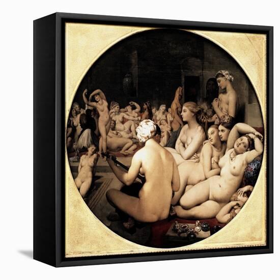 Turkish Bath-Jean-Auguste-Dominique Ingres-Framed Stretched Canvas