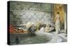 Turkish Bath-Domenico Morelli-Stretched Canvas