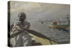 Turkish Boatman in the Constantinople Harbour, 1886 (W/C on Paper)-Anders Leonard Zorn-Stretched Canvas