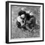 Turkish boys from Bulgaria pass the time playing games.Edirne, Turkey,1951.-Erich Lessing-Framed Photographic Print