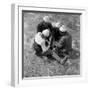 Turkish boys from Bulgaria pass the time playing games.Edirne, Turkey,1951.-Erich Lessing-Framed Photographic Print