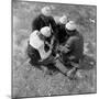 Turkish boys from Bulgaria pass the time playing games.Edirne, Turkey,1951.-Erich Lessing-Mounted Photographic Print