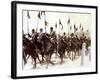 Turkish Cavalry in Constantinople during Balkans War, October 1912-null-Framed Photographic Print