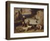 Turkish Children Playing with a Turtle (Souvenir De La Turquie D'Asi)-Alexandre Gabriel Decamps-Framed Giclee Print