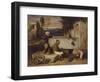 Turkish Children Playing with a Turtle (Souvenir De La Turquie D'Asi)-Alexandre Gabriel Decamps-Framed Giclee Print