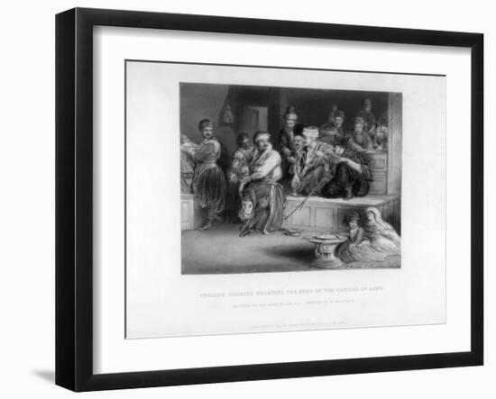 Turkish Courier Relating the News of the Capture of Acre, 19th Century-W Greatbatch-Framed Giclee Print