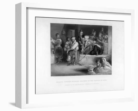 Turkish Courier Relating the News of the Capture of Acre, 19th Century-W Greatbatch-Framed Giclee Print