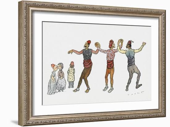 Turkish Dancers - Salonica-null-Framed Art Print