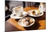 Turkish Delights (Lokum) on Plate and Coffee, Cafe Near Spice Bazaar, Istanbul, Turkey-Ben Pipe-Mounted Photographic Print