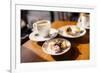 Turkish Delights (Lokum) on Plate and Coffee, Cafe Near Spice Bazaar, Istanbul, Turkey-Ben Pipe-Framed Photographic Print