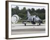 Turkish F-4E Phantom with Drag Parachute Deployed-Stocktrek Images-Framed Photographic Print