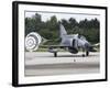Turkish F-4E Phantom with Drag Parachute Deployed-Stocktrek Images-Framed Photographic Print