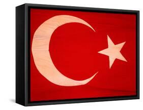 Turkish Flag, North Aegean, Izmir, Turkey-Walter Bibikow-Framed Stretched Canvas