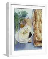 Turkish Flatbread with Sheep's Cheese and Olives-Eising Studio - Food Photo and Video-Framed Photographic Print