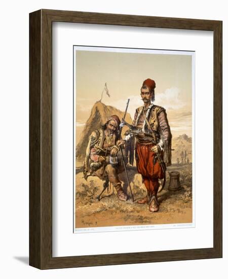 Turkish foot soldiers in the Ottoman army, 1857-Amadeo Preziosi-Framed Giclee Print