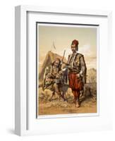 Turkish foot soldiers in the Ottoman army, 1857-Amadeo Preziosi-Framed Giclee Print