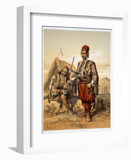 Turkish foot soldiers in the Ottoman army, 1857-Amadeo Preziosi-Framed Giclee Print