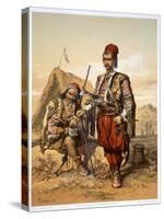 Turkish foot soldiers in the Ottoman army, 1857-Amadeo Preziosi-Stretched Canvas