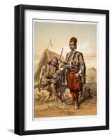 Turkish foot soldiers in the Ottoman army, 1857-Amadeo Preziosi-Framed Giclee Print