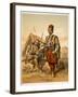 Turkish Foot Soldiers in the Ottoman Army, Pub. by Lemercier, c.1857-Amadeo Preziosi-Framed Giclee Print