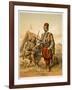 Turkish Foot Soldiers in the Ottoman Army, Pub. by Lemercier, c.1857-Amadeo Preziosi-Framed Giclee Print