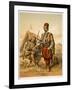 Turkish Foot Soldiers in the Ottoman Army, Pub. by Lemercier, c.1857-Amadeo Preziosi-Framed Giclee Print