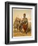 Turkish Foot Soldiers in the Ottoman Army, Pub. by Lemercier, c.1857-Amadeo Preziosi-Framed Giclee Print