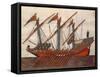Turkish Galley, Miniature from Turkish Memories, Ms Cicogna, 1971, 17th Century-null-Framed Stretched Canvas