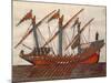 Turkish Galley, Miniature from Turkish Memories, Ms Cicogna, 1971, 17th Century-null-Mounted Giclee Print