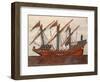 Turkish Galley, Miniature from Turkish Memories, Ms Cicogna, 1971, 17th Century-null-Framed Giclee Print