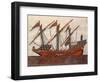 Turkish Galley, Miniature from Turkish Memories, Ms Cicogna, 1971, 17th Century-null-Framed Giclee Print