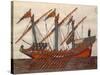 Turkish Galley, Miniature from Turkish Memories, Ms Cicogna, 1971, 17th Century-null-Stretched Canvas