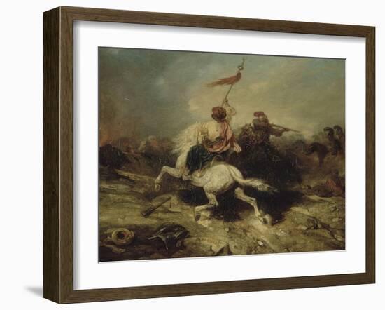 Turkish Horsemen, also known as the Flagship Turkish-Alexandre Gabriel Decamps-Framed Giclee Print