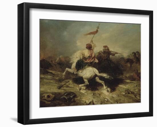 Turkish Horsemen, also known as the Flagship Turkish-Alexandre Gabriel Decamps-Framed Giclee Print