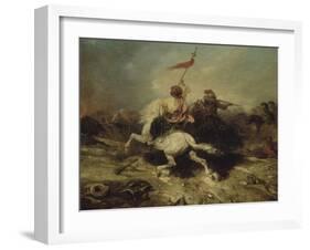 Turkish Horsemen, also known as the Flagship Turkish-Alexandre Gabriel Decamps-Framed Giclee Print