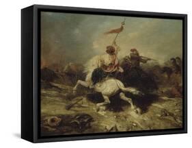 Turkish Horsemen, also known as the Flagship Turkish-Alexandre Gabriel Decamps-Framed Stretched Canvas