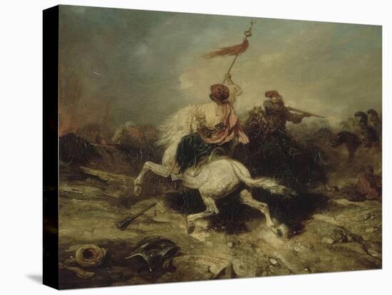 Turkish Horsemen, also known as the Flagship Turkish-Alexandre Gabriel Decamps-Stretched Canvas
